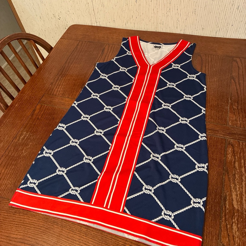 Mud Pie Dress Women’s M Nautical Themed Red White And Blue